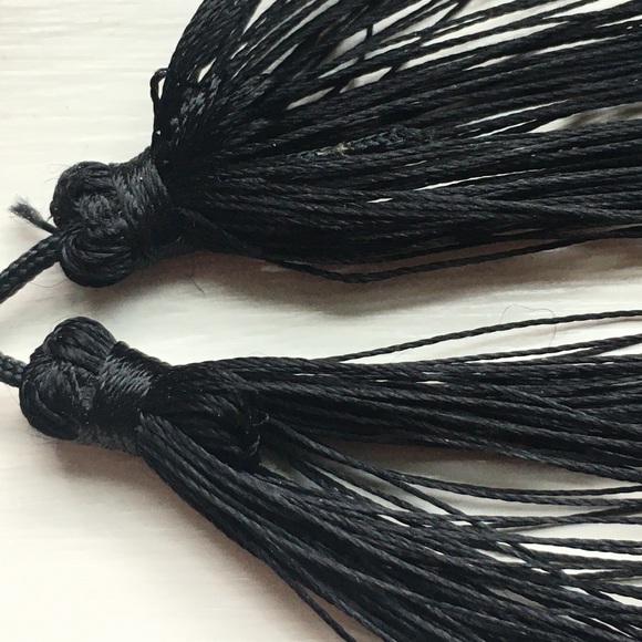 Mini Chinese Knot Red Cinnabar Bead Black Tassel Hanging Pendant Charm - Picture 16 of 16